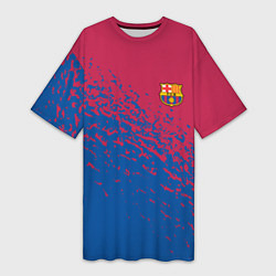 Женская длинная футболка Barcelona маленькое лого