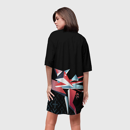 Женская длинная футболка Cs:go - Point Disarray 2022 Буйство красок / 3D-принт – фото 4