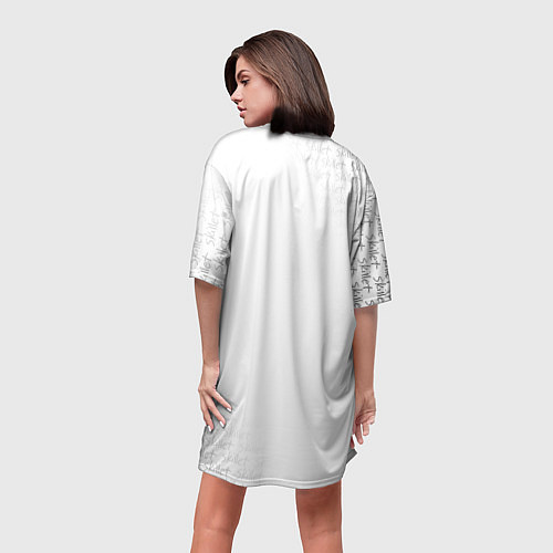 Женская длинная футболка Skillet - альбом / 3D-принт – фото 4