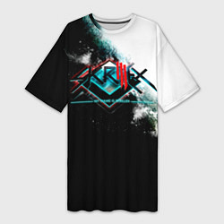 Женская длинная футболка My Name is Skrillex - Скриллекс