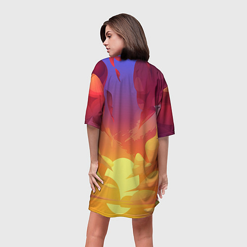 Женская длинная футболка Кли с талантом пиротехника / 3D-принт – фото 4
