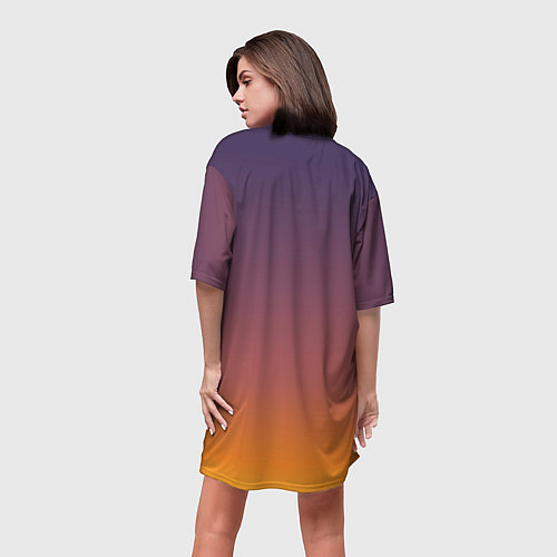 Женская длинная футболка Sunset Gradient / 3D-принт – фото 4
