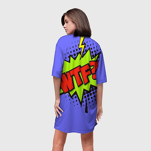 Женская длинная футболка POP ART - стрикеры WOWWTF / 3D-принт – фото 4