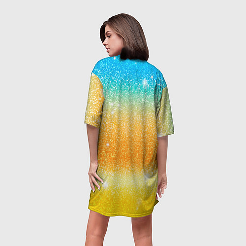 Женская длинная футболка Лимонад в банке / 3D-принт – фото 4