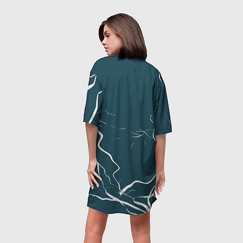 Женская длинная футболка Кадуцей - Эмблема / 3D-принт – фото 4
