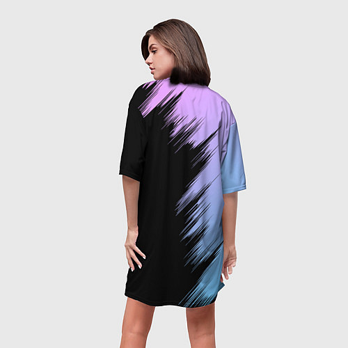 Женская длинная футболка Хвост феи - neon / 3D-принт – фото 4