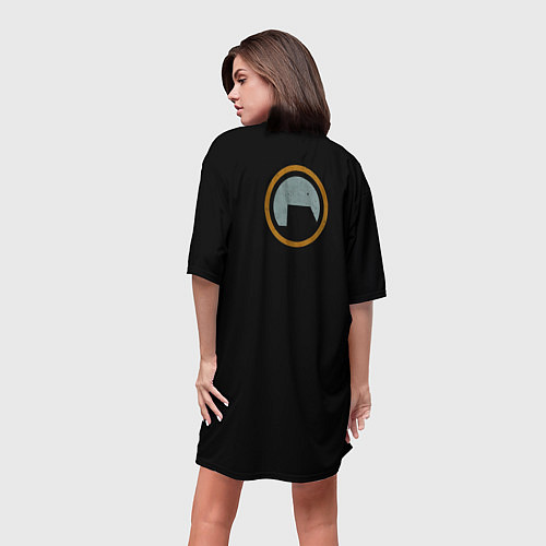 Женская длинная футболка Half life - Gman / 3D-принт – фото 4