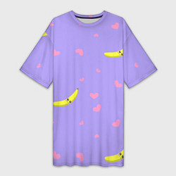 Женская длинная футболка Малыш банан