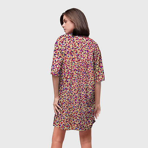 Женская длинная футболка Цветное конфетти / 3D-принт – фото 4