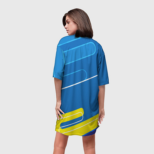 Женская длинная футболка Valencia Абстракция / 3D-принт – фото 4