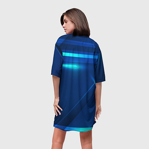 Женская длинная футболка Челси Абстракция спорт / 3D-принт – фото 4