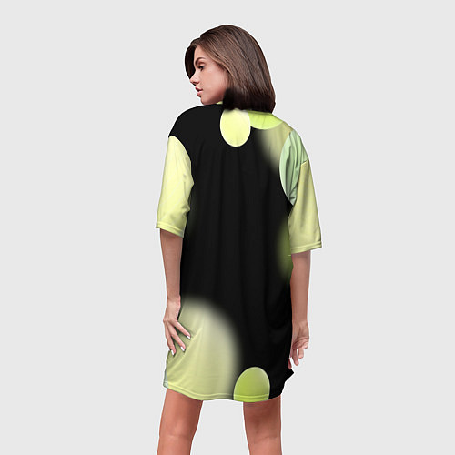 Женская длинная футболка Боруссия Абстракция / 3D-принт – фото 4