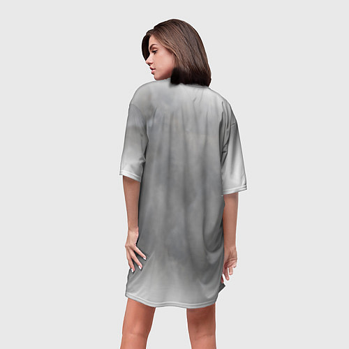 Женская длинная футболка Волк: зима / 3D-принт – фото 4