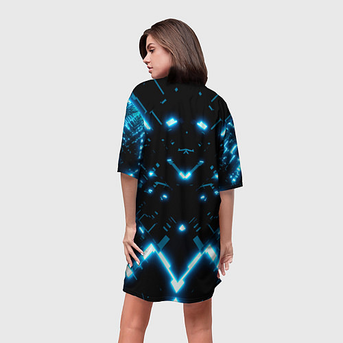 Женская длинная футболка Сузуки - абстракция / 3D-принт – фото 4