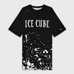 Женская длинная футболка Ice Cube - брызги краски