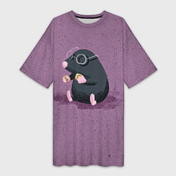 Женская длинная футболка Маленький крот