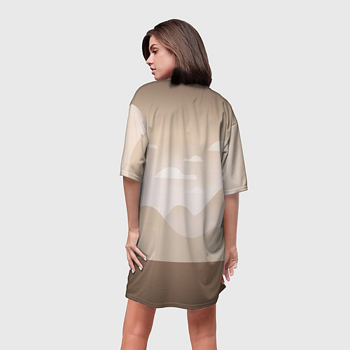 Женская длинная футболка Векторная иллюстрация Стритбол / 3D-принт – фото 4