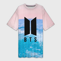 Женская длинная футболка BTS Sea