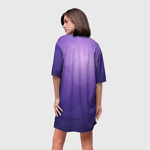 Женская длинная футболка Геншин импакт - Куки Синобу / 3D-принт – фото 4