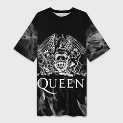 Женская длинная футболка Queen огонь