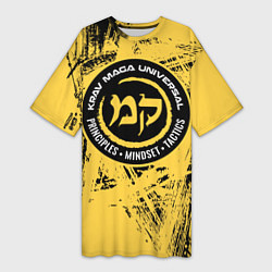 Женская длинная футболка Krav maga national wrestling emblem