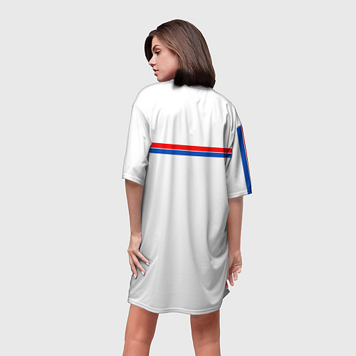 Женская длинная футболка Nasa - полосы / 3D-принт – фото 4
