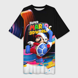 Женская длинная футболка Super Mario 3D World - Boomerang