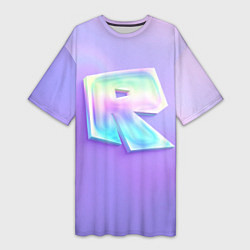 Женская длинная футболка Roblox gradient