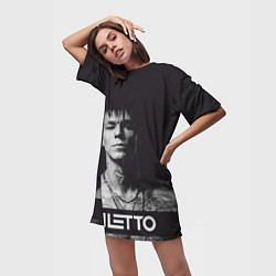 Футболка женская длинная Данил Прытков черно-белая фотография, цвет: 3D-принт — фото 2