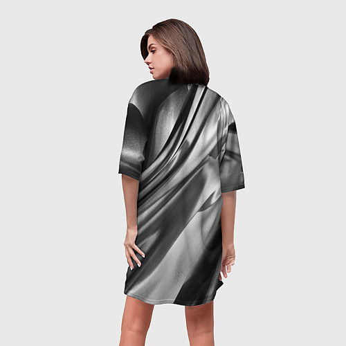 Женская длинная футболка Объёмный сатин - текстура / 3D-принт – фото 4