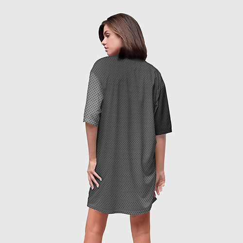 Женская длинная футболка Стальной фон / 3D-принт – фото 4