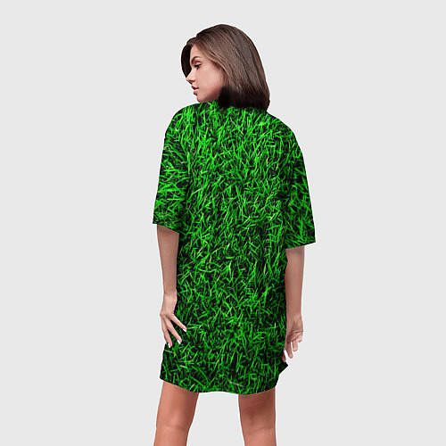 Женская длинная футболка Трава / 3D-принт – фото 4