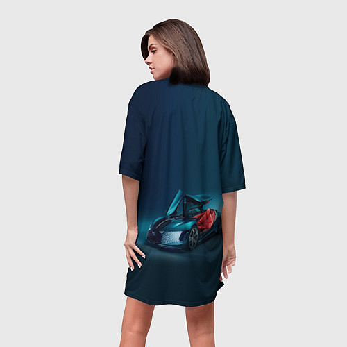 Женская длинная футболка Citroen DS Spirit Concept / 3D-принт – фото 4