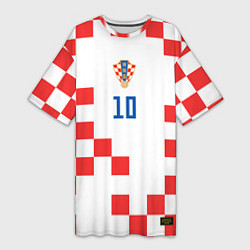 Женская длинная футболка Модрич Сборная Хорватии форма к чемпионату мира 20