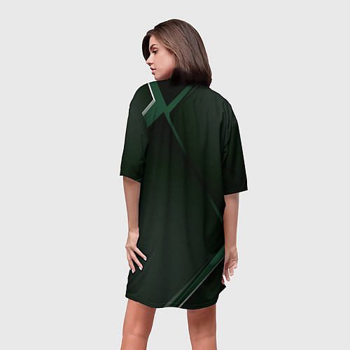 Женская длинная футболка Нахида в ромбе / 3D-принт – фото 4