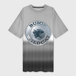 Футболка женская длинная Buick Wildcat - emblem, цвет: 3D-принт