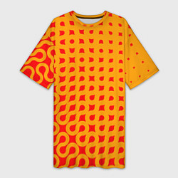 Женская длинная футболка Оранжевая абстракция