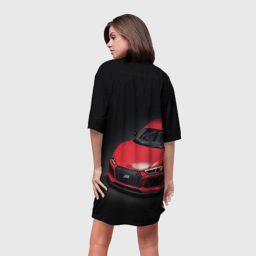 Женская длинная футболка Audi quattro ABT autotuning / 3D-принт – фото 4