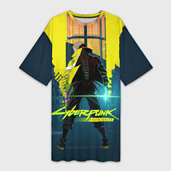 Женская длинная футболка Cyberpunk Edgerunners