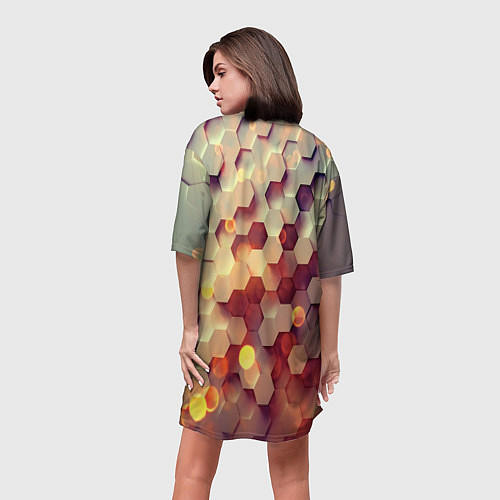 Женская длинная футболка Ультра блики / 3D-принт – фото 4