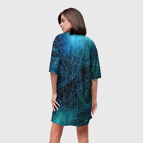 Женская длинная футболка Мета вселенная / 3D-принт – фото 4