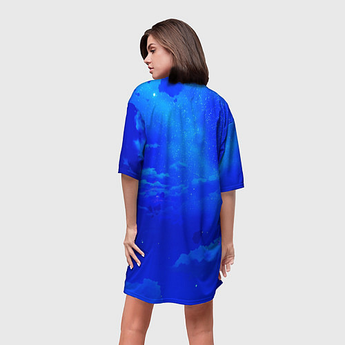 Женская длинная футболка Фишль Геншин Импакт / 3D-принт – фото 4