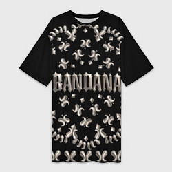 Женская длинная футболка По мотивам альбома BANDANA Кизару Биг Бейби Тейп