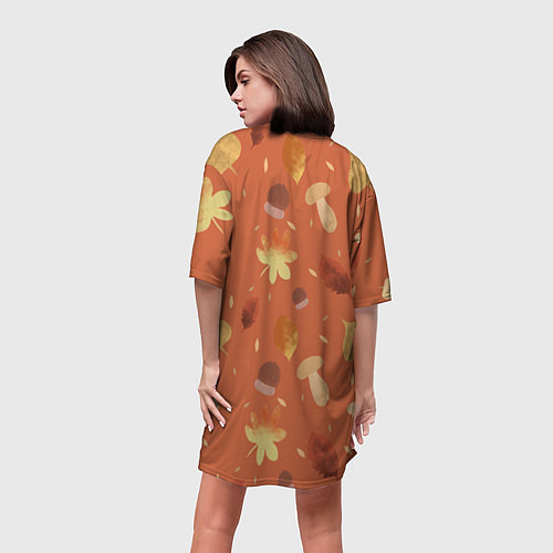 Женская длинная футболка Осень в лесу / 3D-принт – фото 4