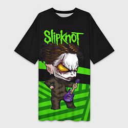 Женская длинная футболка Slipknot dark green