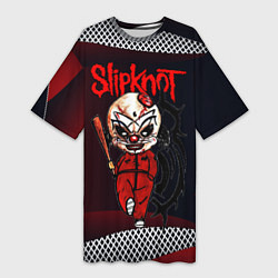 Женская длинная футболка Slipknot бита