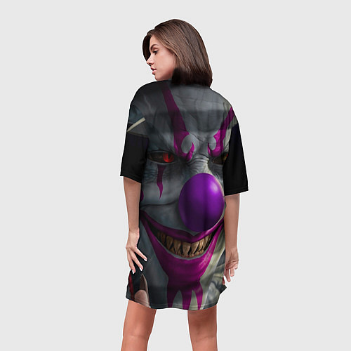 Женская длинная футболка Free Fire - Клоун / 3D-принт – фото 4