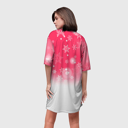 Женская длинная футболка Зайка спит на месяце / 3D-принт – фото 4