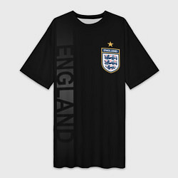 Женская длинная футболка Сборная Англии боковая полоса