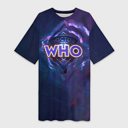 Женская длинная футболка Новый Доктор Кто